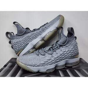 Nike LeBron 15 WOLF GREY 897648-005 Size 12 WORN